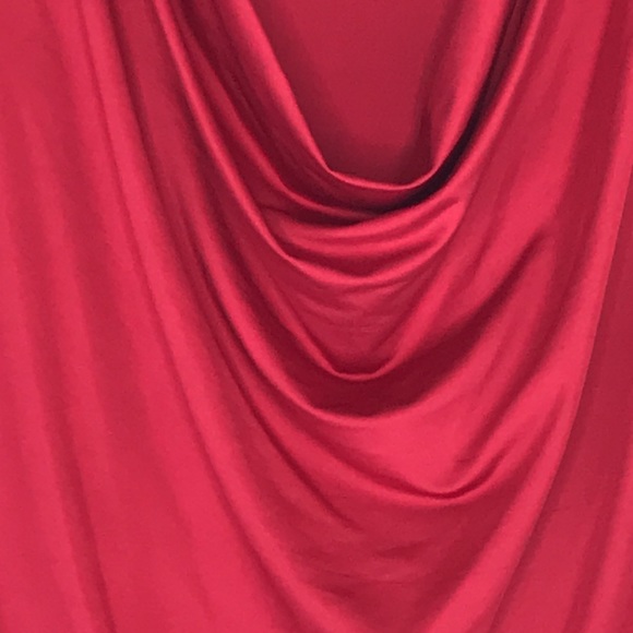 Plus Size Cowl Neck Tank Top Sz 4x US 20 red burgundy staple holiday item cute - Picture 3 of 7